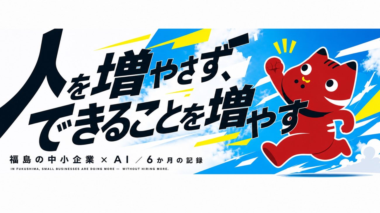 福島の中小企業がAIで人を増やさず、できることを増やした半年の画像